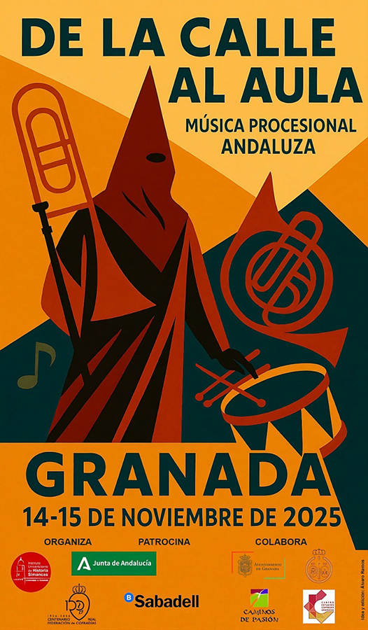 Félix Ruiz, presidente de Federband, participa en las jornadas “De la calle al aula” dedicadas a la música procesional andaluza en Granada