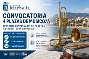 Marbella convoca 4 plazas de Músico/a como personal funcionario de carrera: trompeta, trombón y percusión