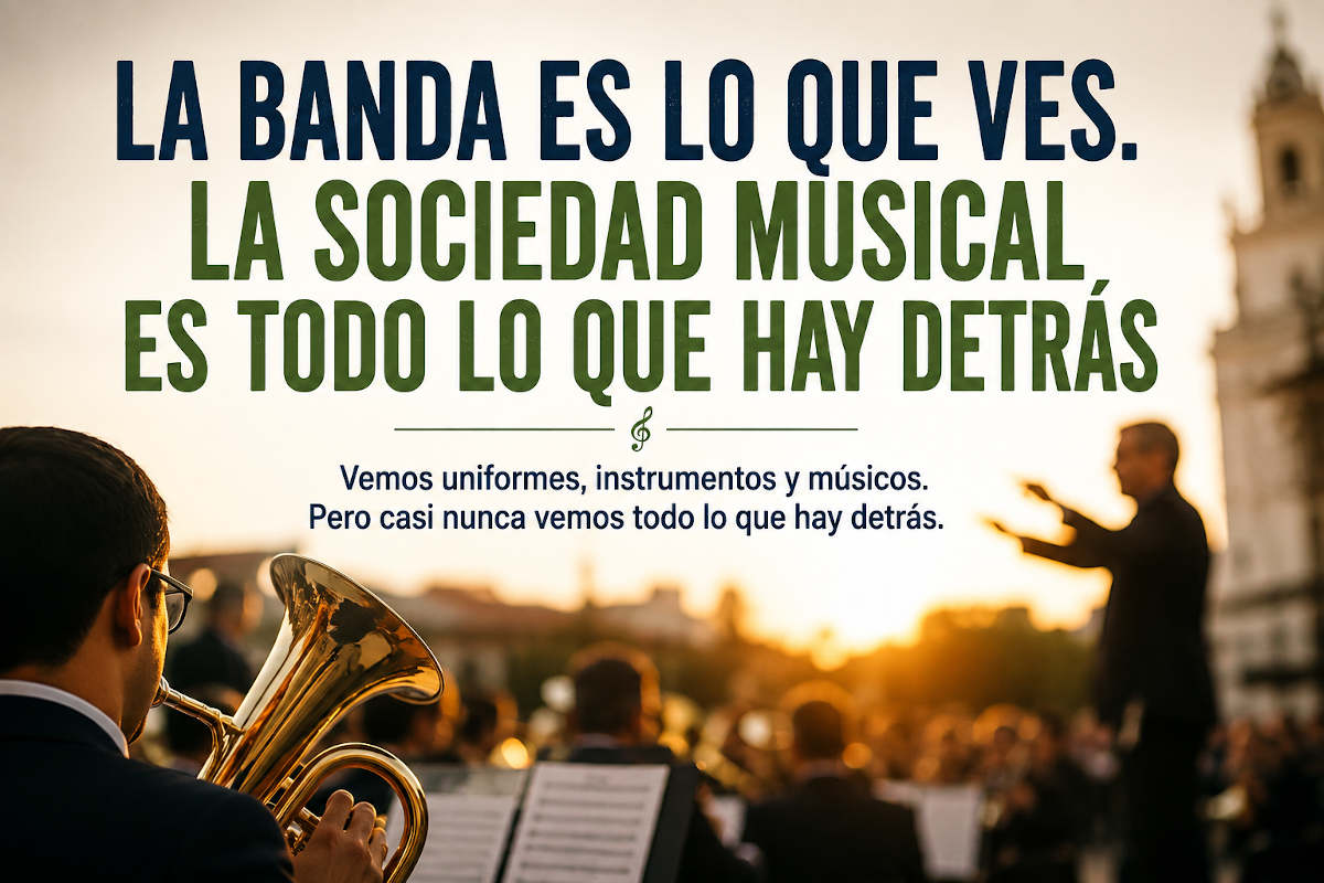 La banda es lo que ves. La Sociedad Musical es todo lo que hay detrás