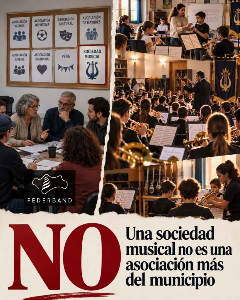 No, una Sociedad Musical no es «una asociación más» del municipio